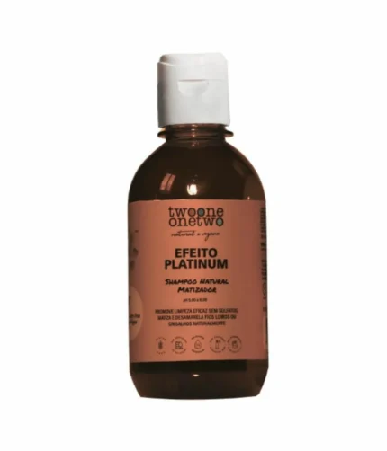 Shampoo Natural Matizador Efeito Platinum Cabelos Loiros ou Grisalhos